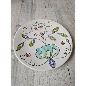 Vietri folk flower salad plate interesting‎ Italian Italy Marshall Fields spring